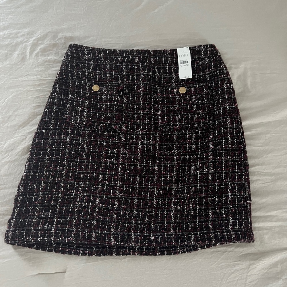 NEW Loft Tweed Pocket Shift Skirt